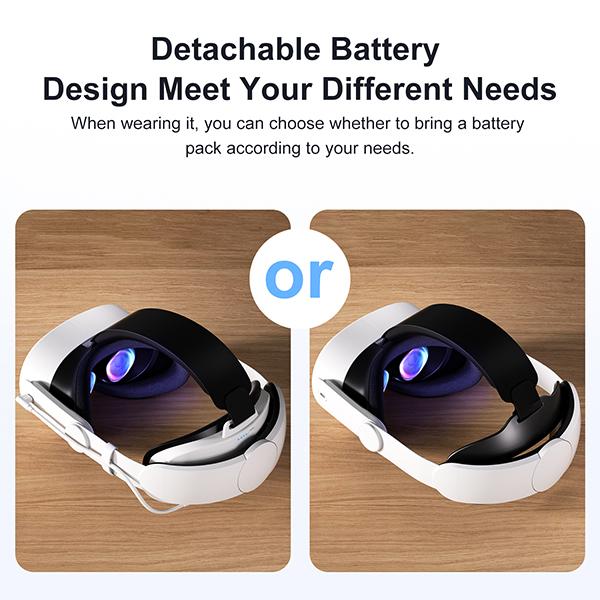 Head Strap with Battery Compatible with Meta/Oculus Quest 3S/Quest 3