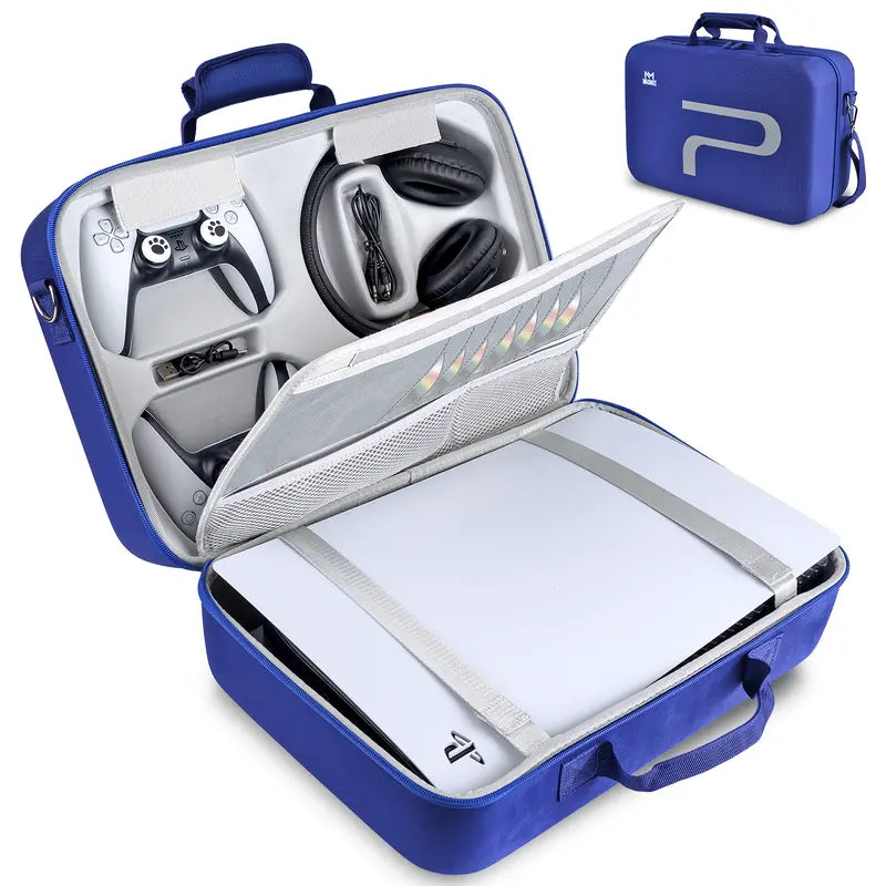 Hard Shell Carrying Case for PS5, Shockproof Travel Bag for Console & Accessories