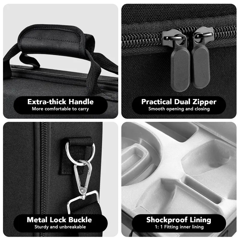 Hard Shell Carrying Case for PS5, Shockproof Travel Bag for Console & Accessories